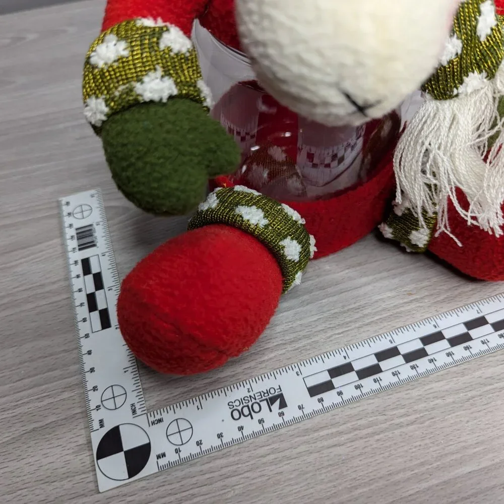 Christmas Moose Plush with Plastic Jar Body Holiday
